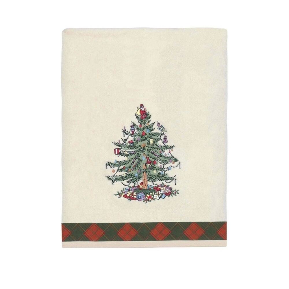 Spode® Christmas Tree Tartan Bath Towel - Bath Towel NWT